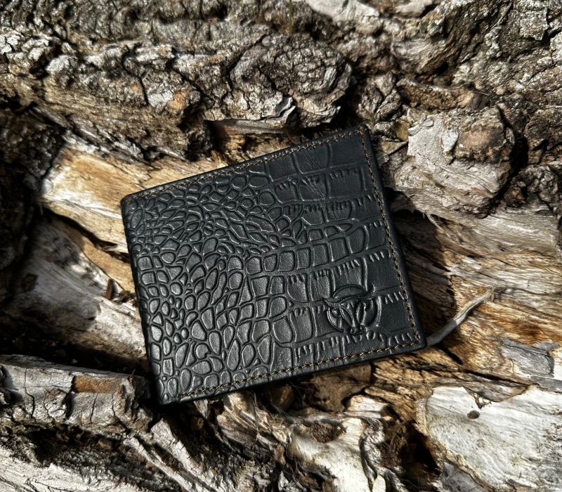 Kožená peněženka Croco Black